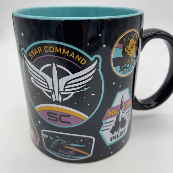 Disney Pixar Lightyear Badges Ceramic Mug | Large 20-Ounce Coffee Cup - Picture 3 of 5